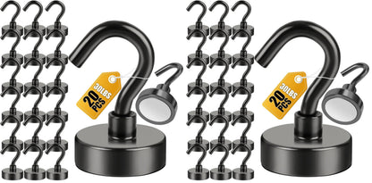 DIYMAG Magnetic Hooks 20pcs 30lbs+ Cruise Essentials 2026 Magnet Hook