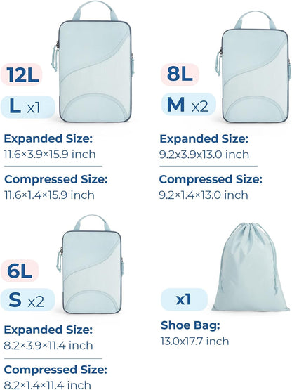 Bagsmart Compression Packing Cubes, Travel Bag Cruise Ship Essentials