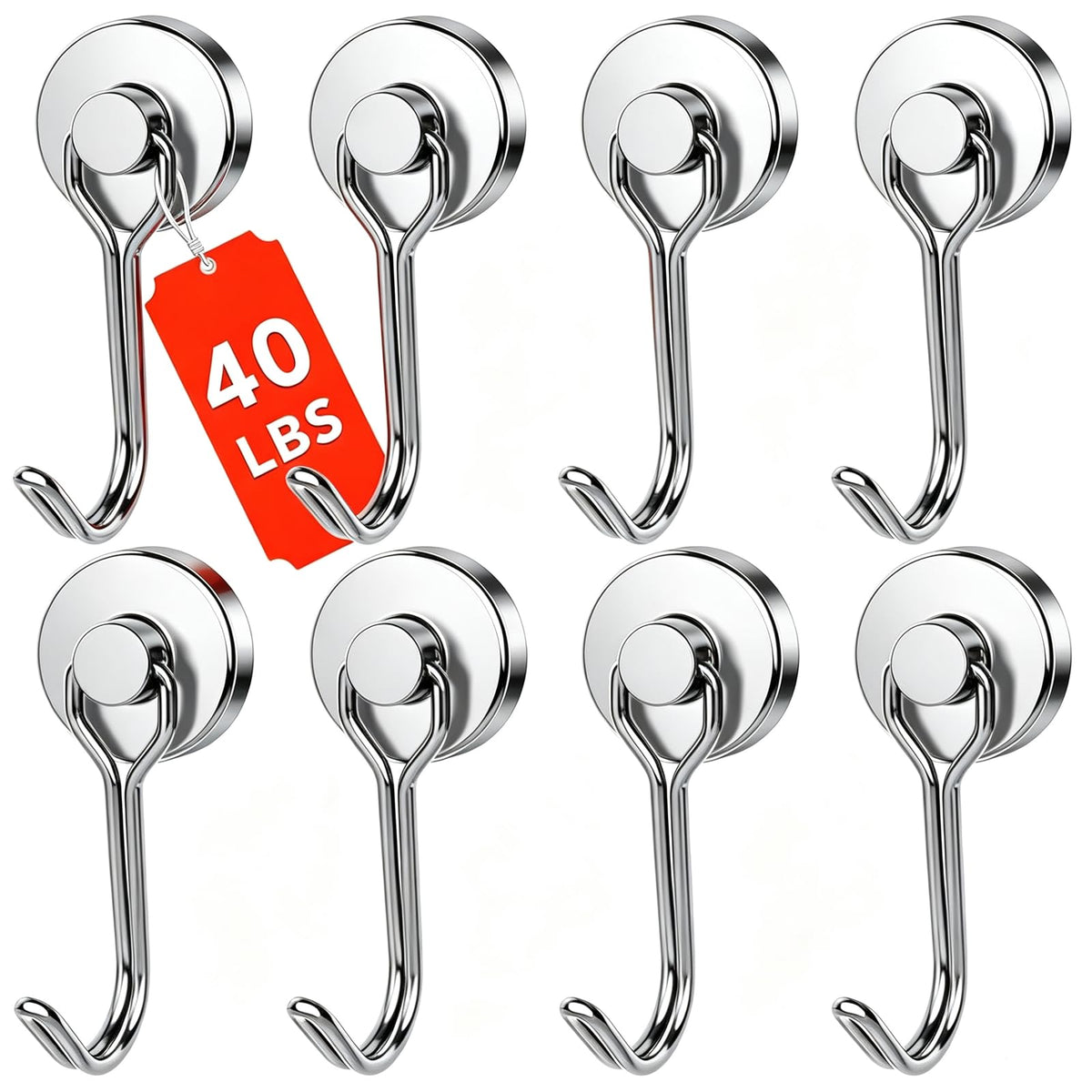 DIYMAG Magnetic Hooks,120LBS Heavy Duty 8 Pack 2026 Cruise Ship Essentials