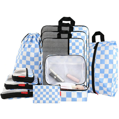 U+U 6 Set Compression Packing Cubes, Travel Organizers (Polka Dot)