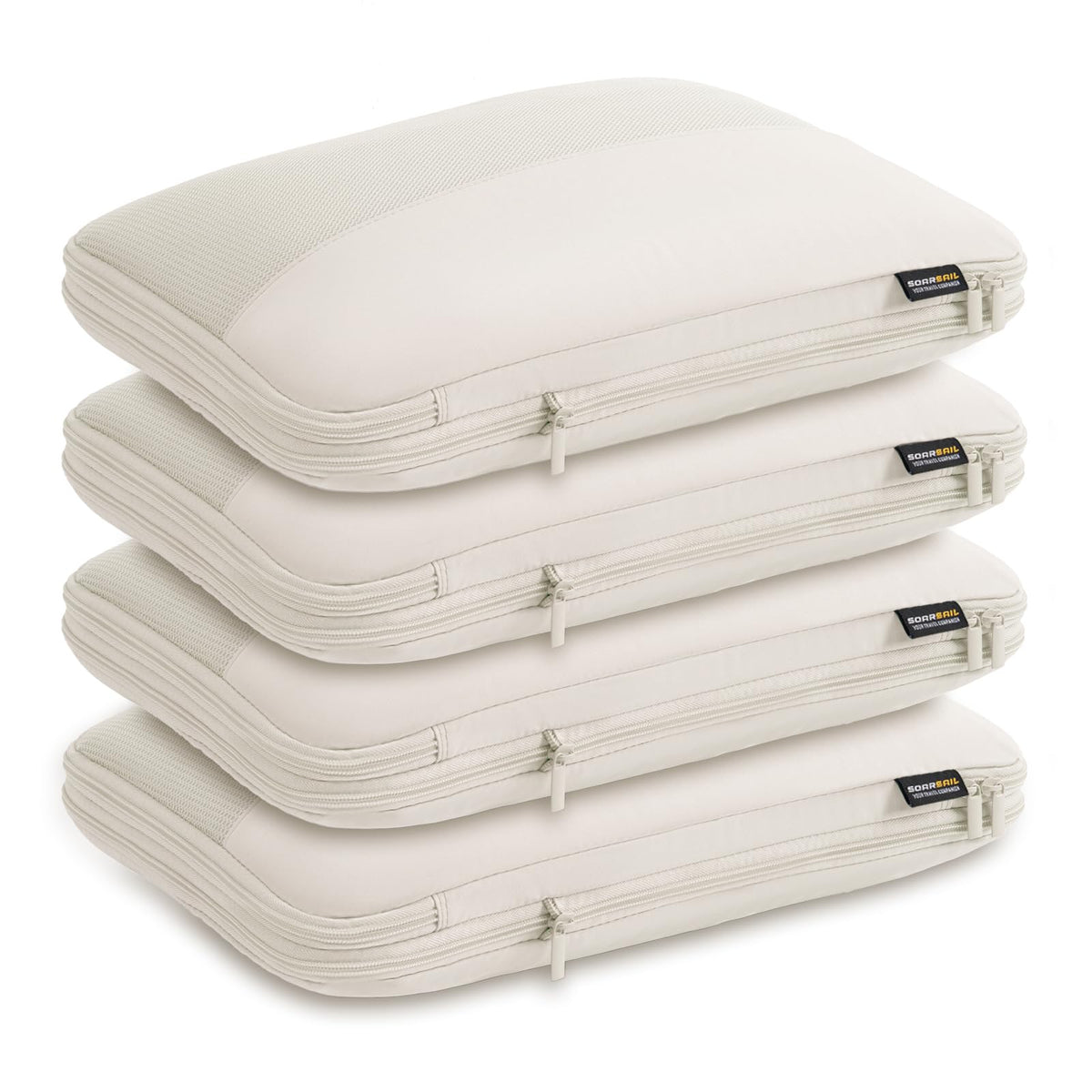 4 Piece Compression Packing Cubes for 3–7 Day Travel, Light Green