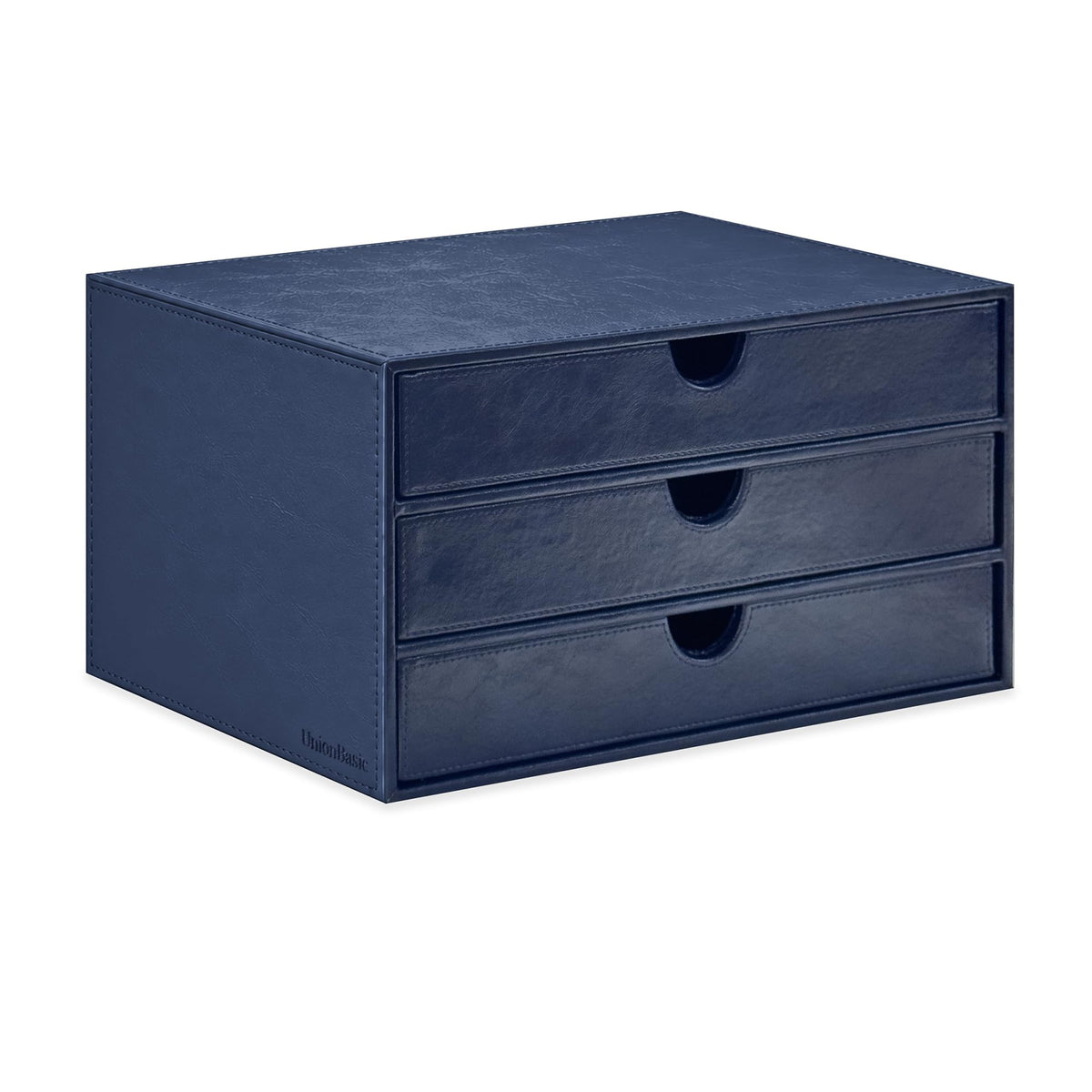 UnionBasic Document Organizer, 3-Drawer File Cabinet Document Storage Box, Office Desktop Filing Organizer, Black