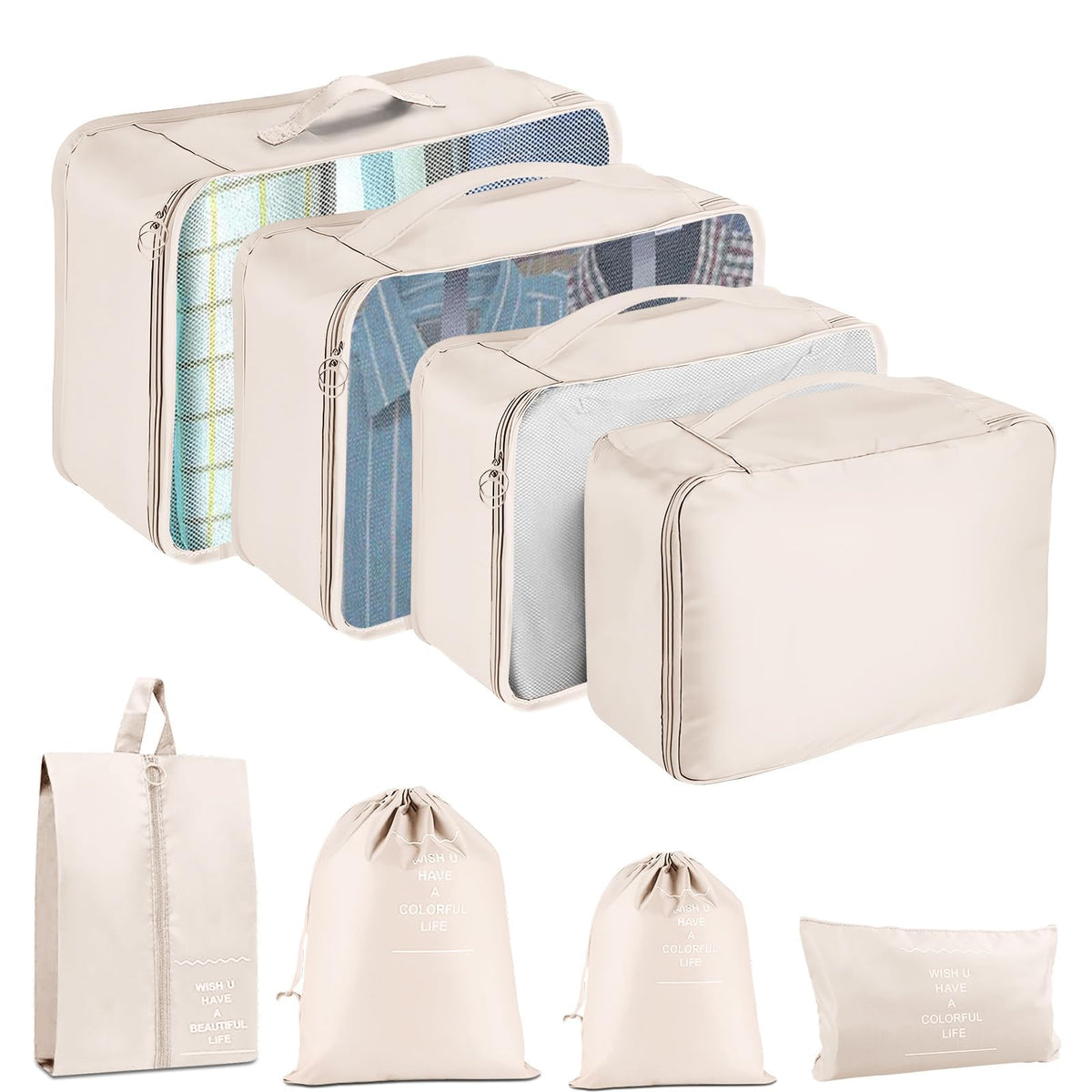 Packing Cubes for Travel 10 Set Luggage Organizer Bags