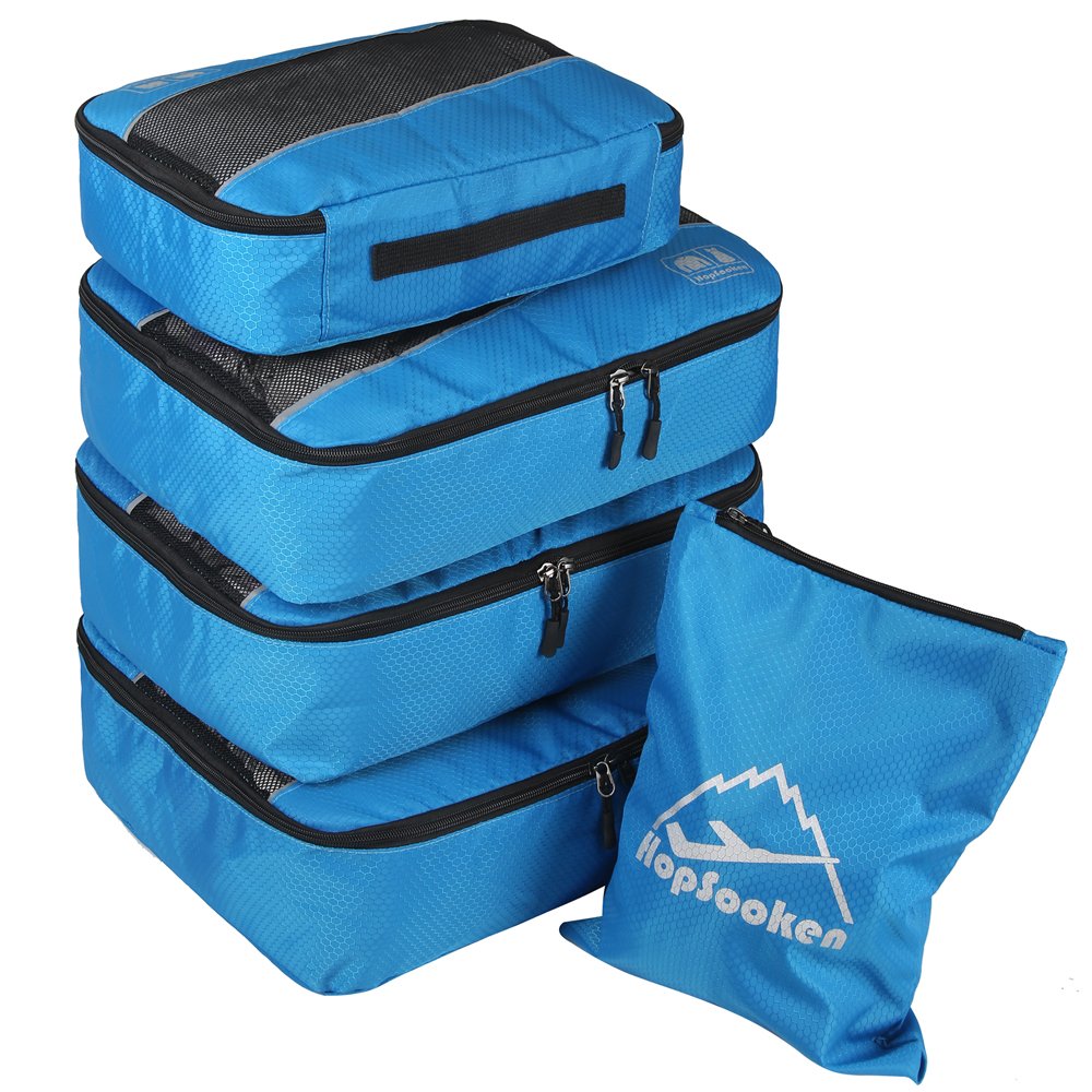5 Set Packing Cubes for Travel Large Suitcase Luggage Organizer Bags Travel Accessories Vacation 4 Cubes 1 Laundry Pouch Bag