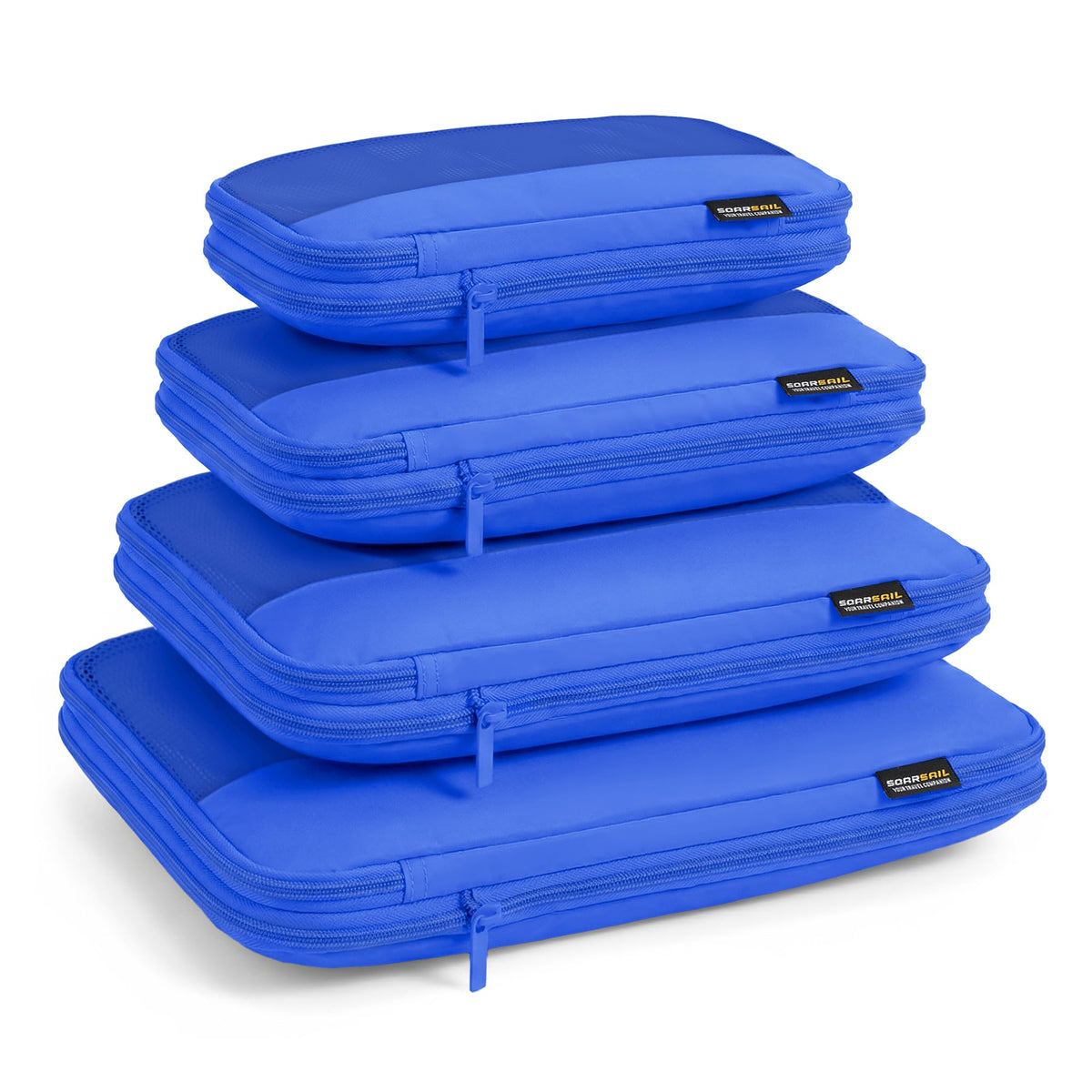 4 Piece Compression Packing Cubes for 3–7 Day Travel, Light Green