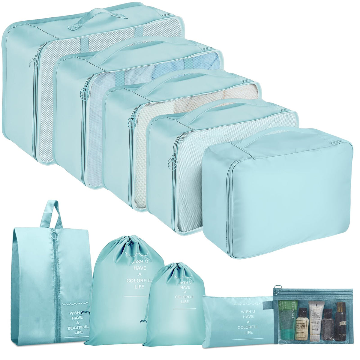 Packing Cubes for Travel 10 Set Luggage Organizer Bags