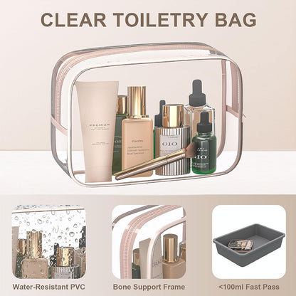 8 Set Packing Cubes for Travel with Clear Toiletry Bag, Durable Luggage Packing Organizers, Carry-On Accessories, TSA Approved See-Through Cubes, Space-Saving Storage Bags, Gifts for Women