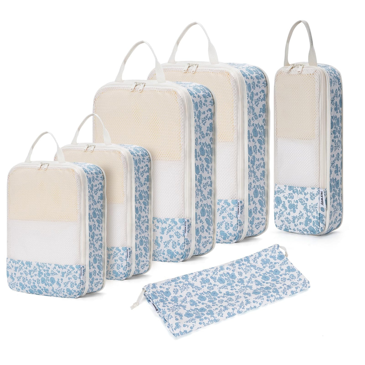 Narwey Compression Packing Cubes for Women Kids, Travel Organizer Bags