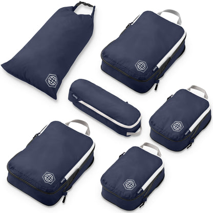 TRIPPED Travel Gear Compression Packing Cubes for Carry-On Travel 6-Pack