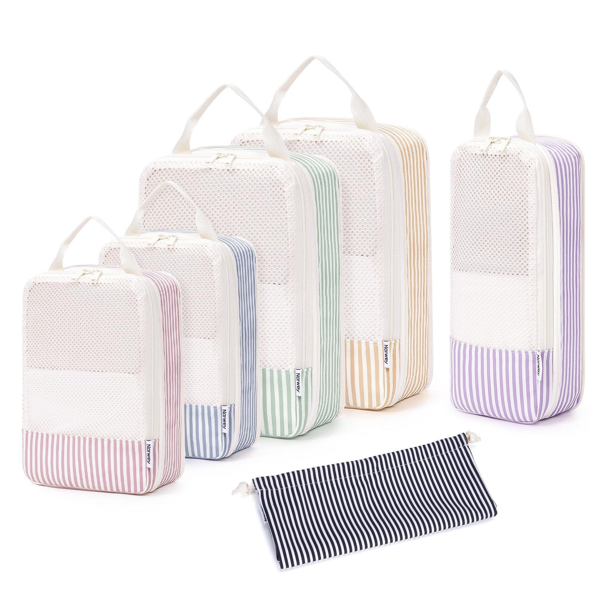 Narwey Compression Packing Cubes for Women Kids, Travel Organizer Bags