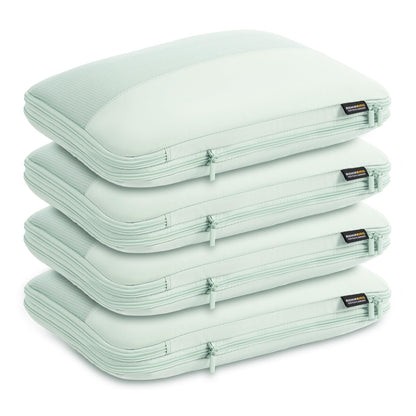 4 Piece Compression Packing Cubes for 3–7 Day Travel, Light Green