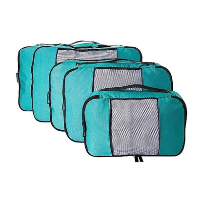 Travel Wise 5-Piece Packing Cubes Set Ripstop Nylon Pattern Design