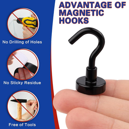100 Pack Magnetic Hooks, 25lbs Magnet Hooks for Cruise Cabins