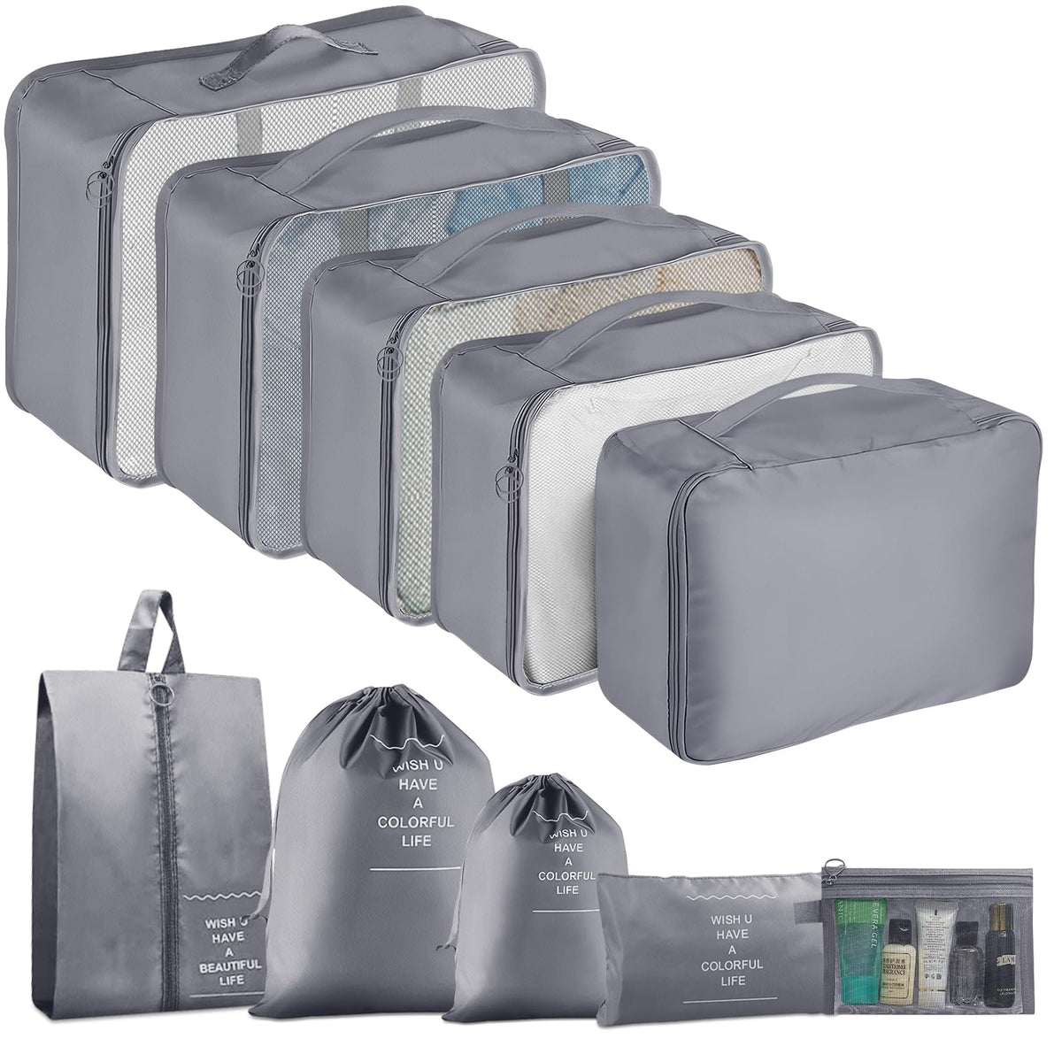 Packing Cubes for Travel 10 Set Luggage Organizer Bags