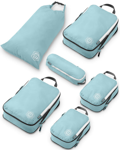 TRIPPED Travel Gear Compression Packing Cubes for Carry-On Travel 6-Pack