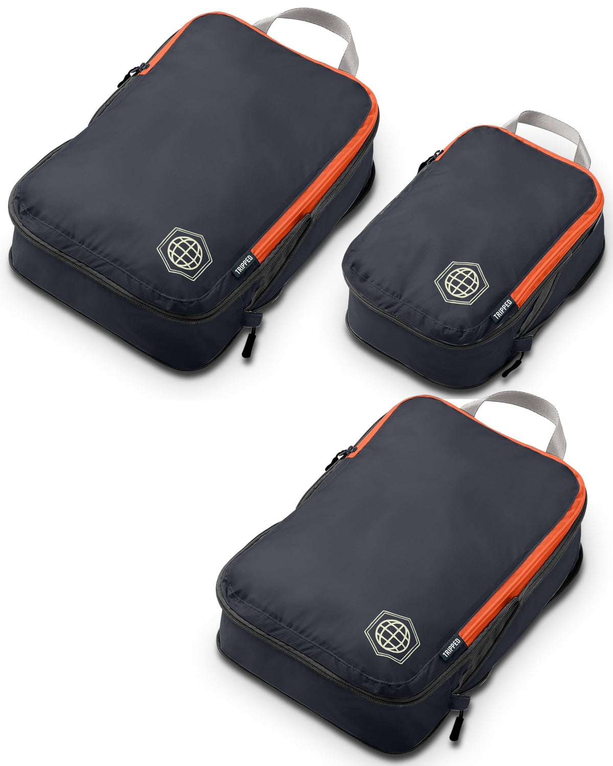 TRIPPED Travel Gear Compression Packing Cubes for Carry-On Travel 6-Pack