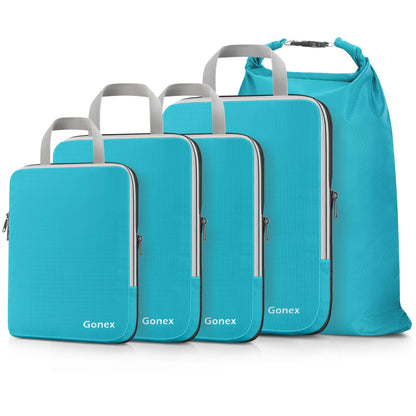 Gonex 10-Piece Compression Packing Cubes with Travel Organizer Set
