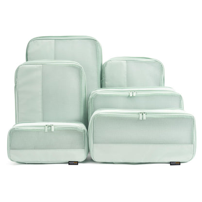 4 Piece Compression Packing Cubes for 3–7 Day Travel, Light Green