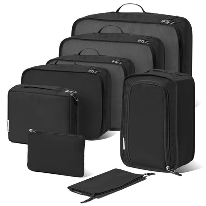 (Not Made In China) Packing Cubes For Travel, Suitcase Organizer Bags, Ultra Lightweight Nylon 8pc Set