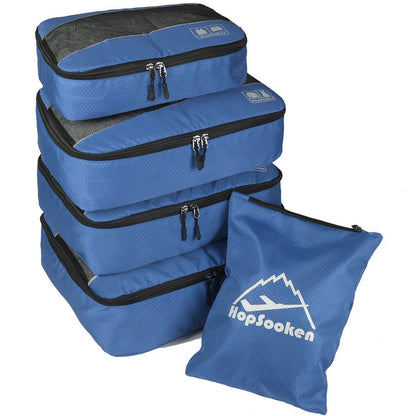 5 Set Packing Cubes for Travel Large Suitcase Luggage Organizer Bags Travel Accessories Vacation 4 Cubes 1 Laundry Pouch Bag