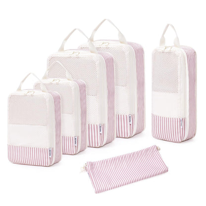 Narwey Compression Packing Cubes for Women Kids, Travel Organizer Bags