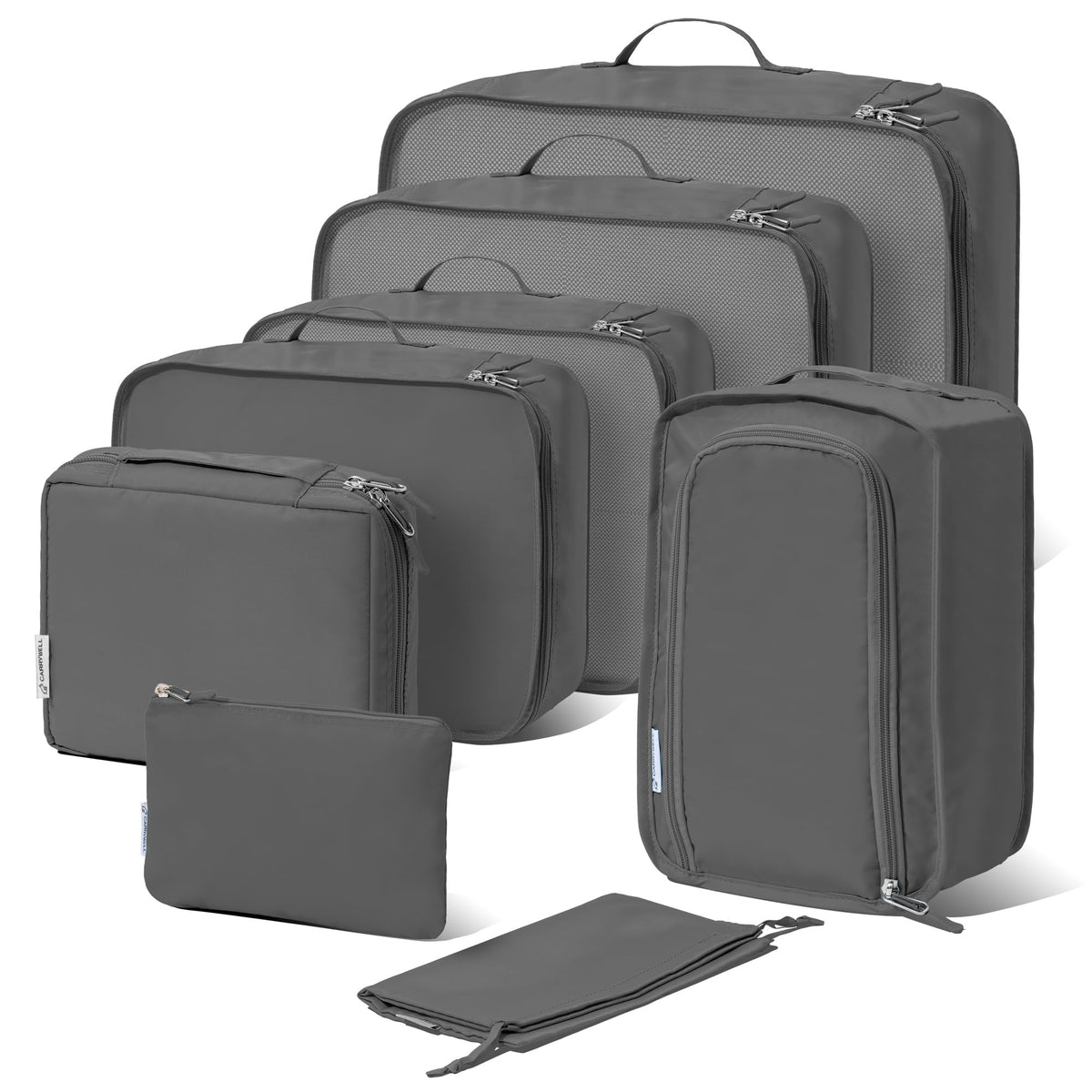 (Not Made In China) Packing Cubes For Travel, Suitcase Organizer Bags, Ultra Lightweight Nylon 8pc Set