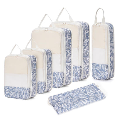 Narwey Compression Packing Cubes for Women Kids, Travel Organizer Bags