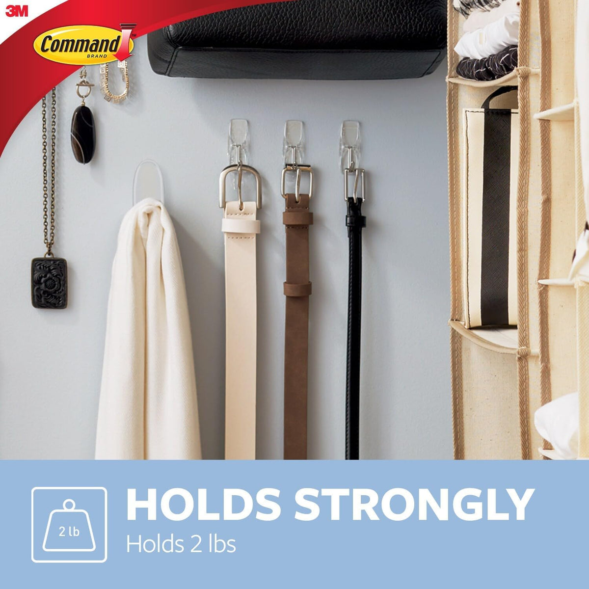 Command Medium Clear Wire Hooks, 6 Hooks, 8 Strips