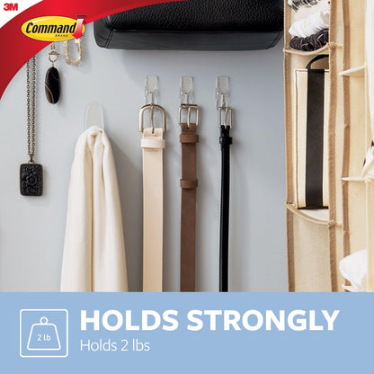 Command Medium Clear Wire Hooks, 6 Hooks, 8 Strips