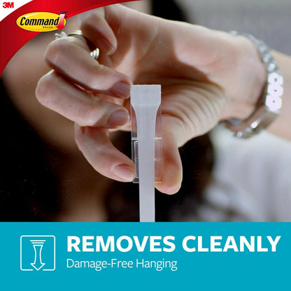 Command Large White Bath Hooks, 1 Hook, 2 Strips