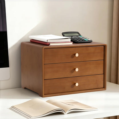 Nnewvante Bamboo Desk Drawer Organizer, Desktop Storage for Home Office