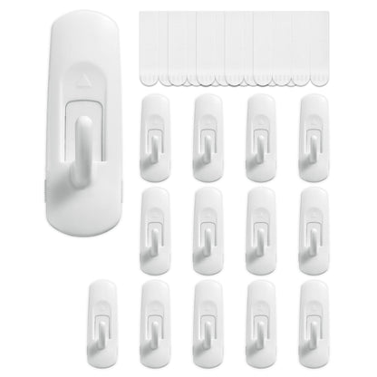 MOVELYST Clear Wall Hooks for Hanging, 30 Hooks+40 Strips, Value Pack (S)