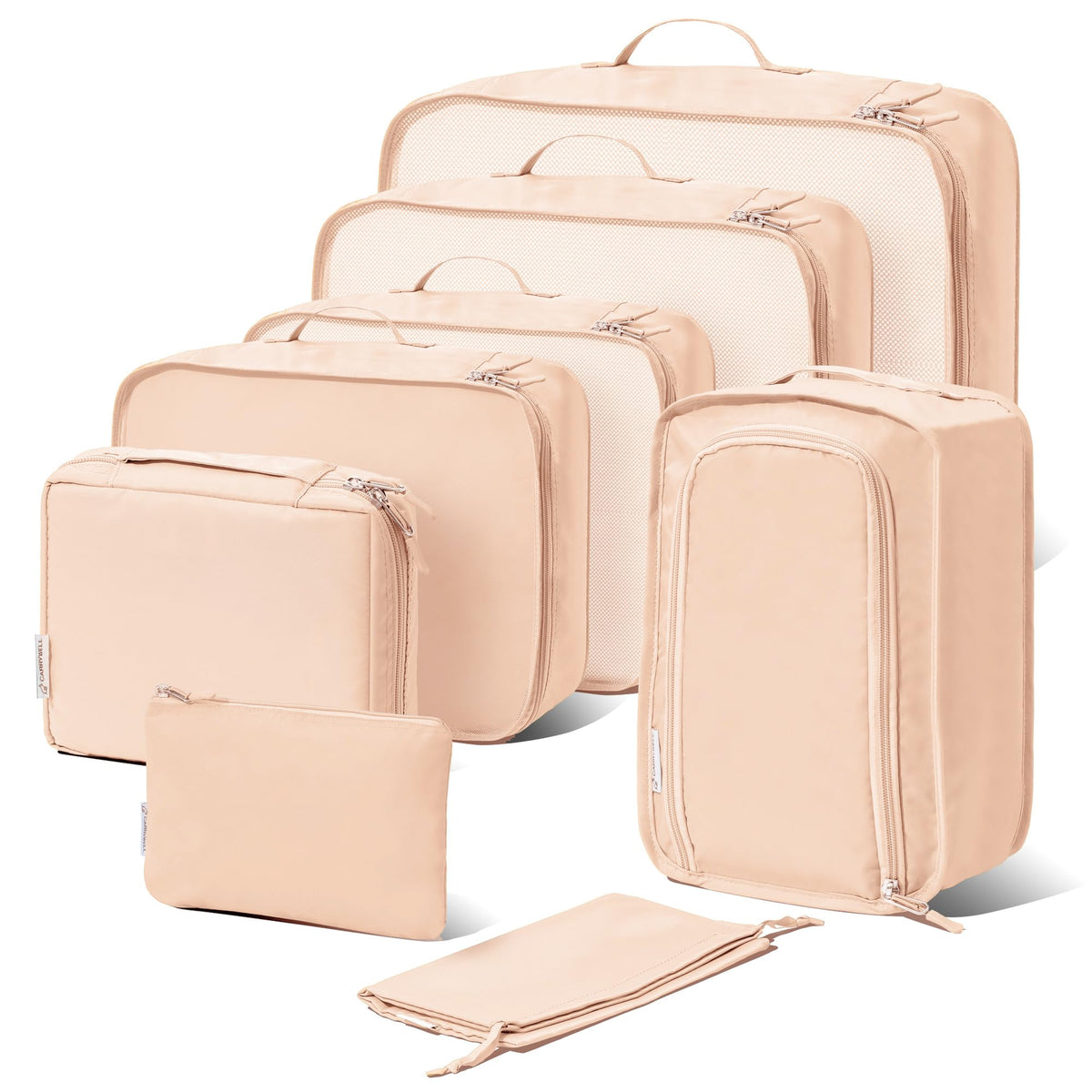 (Not Made In China) Packing Cubes For Travel, Suitcase Organizer Bags, Ultra Lightweight Nylon 8pc Set
