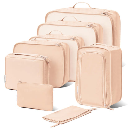 (Not Made In China) Packing Cubes For Travel, Suitcase Organizer Bags, Ultra Lightweight Nylon 8pc Set
