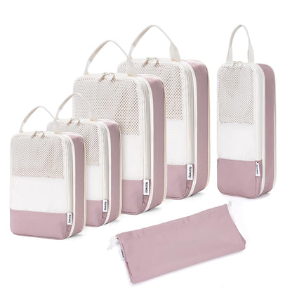 Narwey Compression Packing Cubes for Women Kids, Travel Organizer Bags