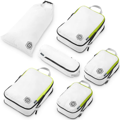 TRIPPED Travel Gear Compression Packing Cubes for Carry-On Travel 6-Pack