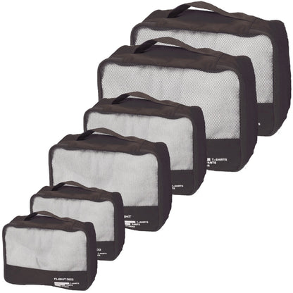 Packing Cubes Set Travel Luggage Organizers Suitcase Lightweight Accessories Black