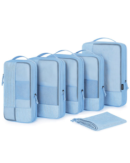 BAGSMART Compression Packing Cubes for Travel, 6 Set Luggage Organizer Bags