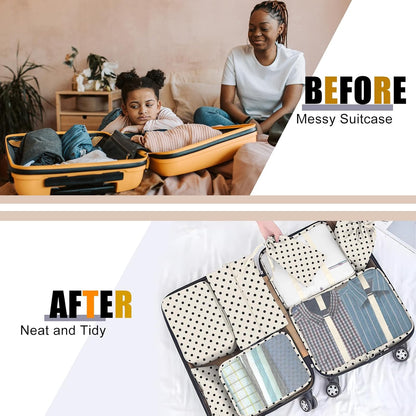Packing Cubes for Travel - 8 Set Luggage Organizer Bags for Family, Mesh Breathable Packing Cubes for Suitcases Durable Travel Essentials Bags Set