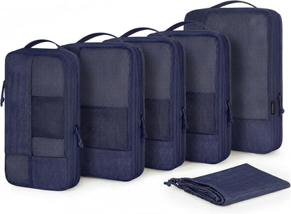 BAGSMART Compression Packing Cubes for Travel, 6 Set Luggage Organizer Bags