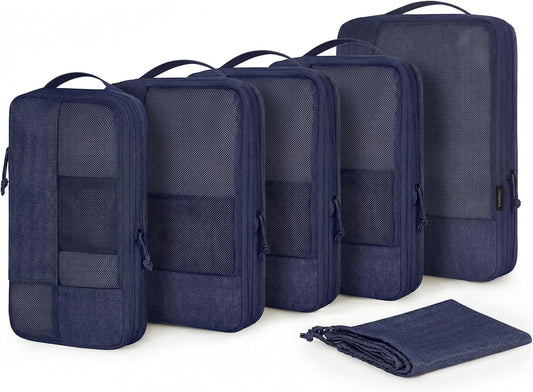 BAGSMART Compression Packing Cubes for Travel, 6 Set Luggage Organizer Bags