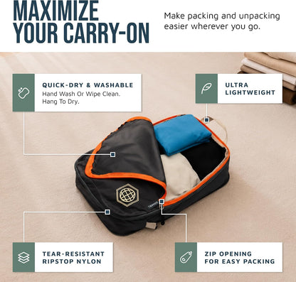 TRIPPED Travel Gear Compression Packing Cubes for Carry-On Travel 6-Pack