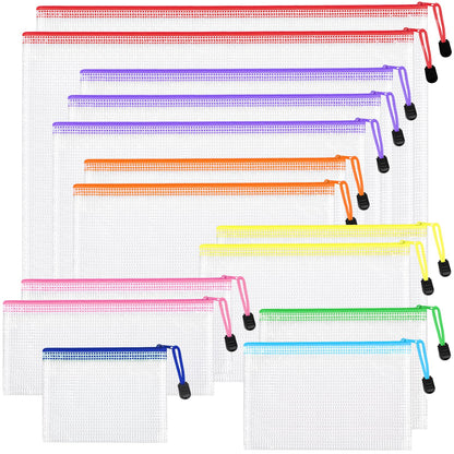 26pcs Mesh Zipper Pouch Bags, 8 Sizes Zippered Storage Bags for Organizing