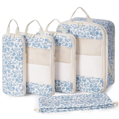 Narwey Compression Packing Cubes for Women Kids, Travel Organizer Bags