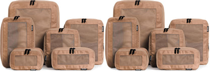 Aerotrunk Compression Packing Cubes for Travel, 6-Pack, Beige