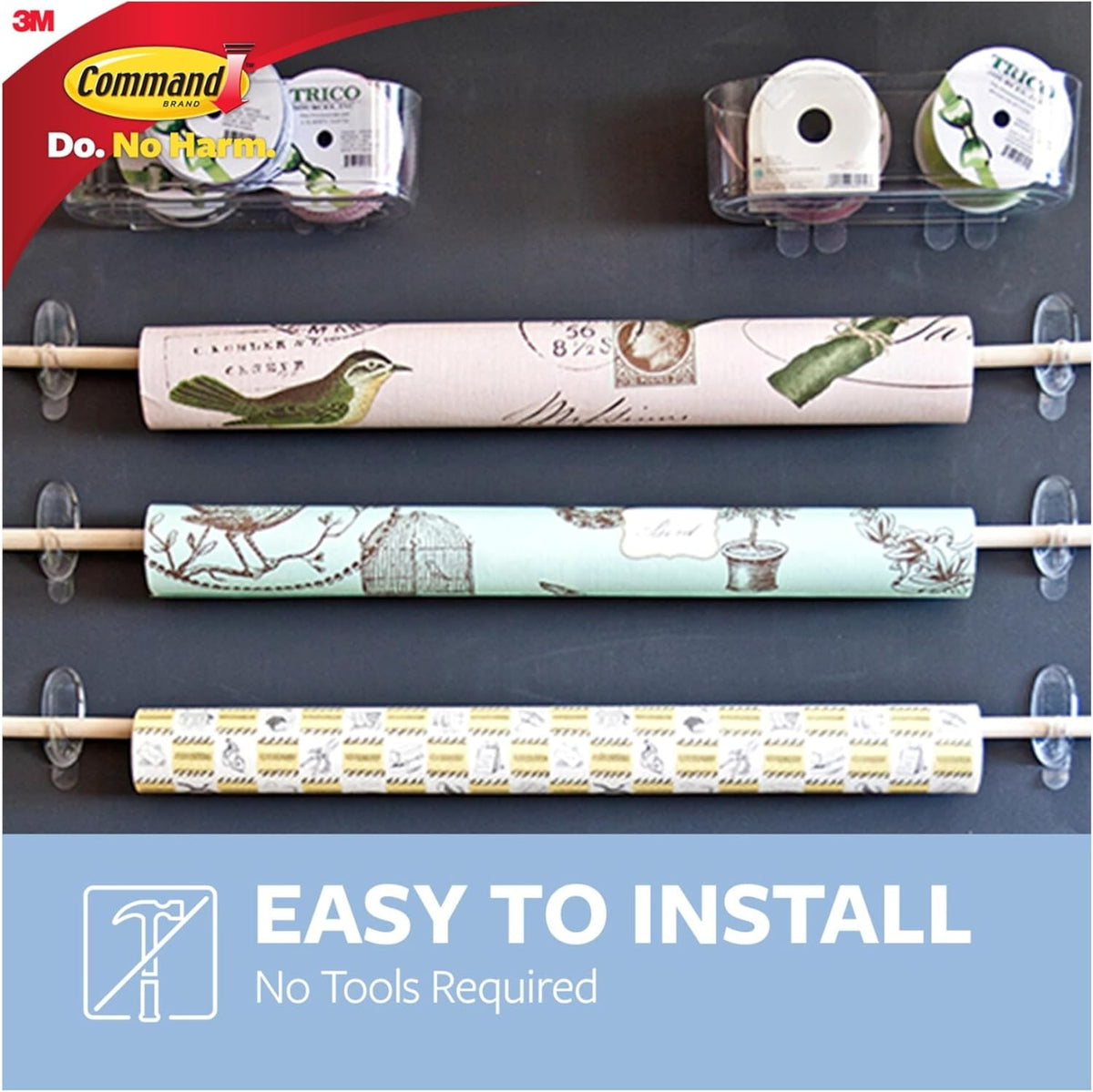 Command Small Clear Oval Hooks, Indoor Use, 2-Hooks, 4-Strips, Decorate Damage-Free