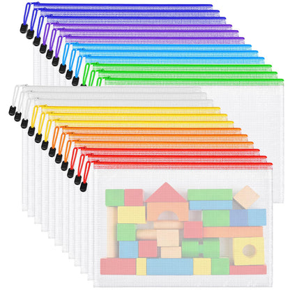 26pcs Mesh Zipper Pouch Bags, 8 Sizes Zippered Storage Bags for Organizing