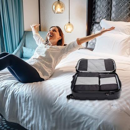 Travel Wise 5-Piece Packing Cubes Set Ripstop Nylon Pattern Design