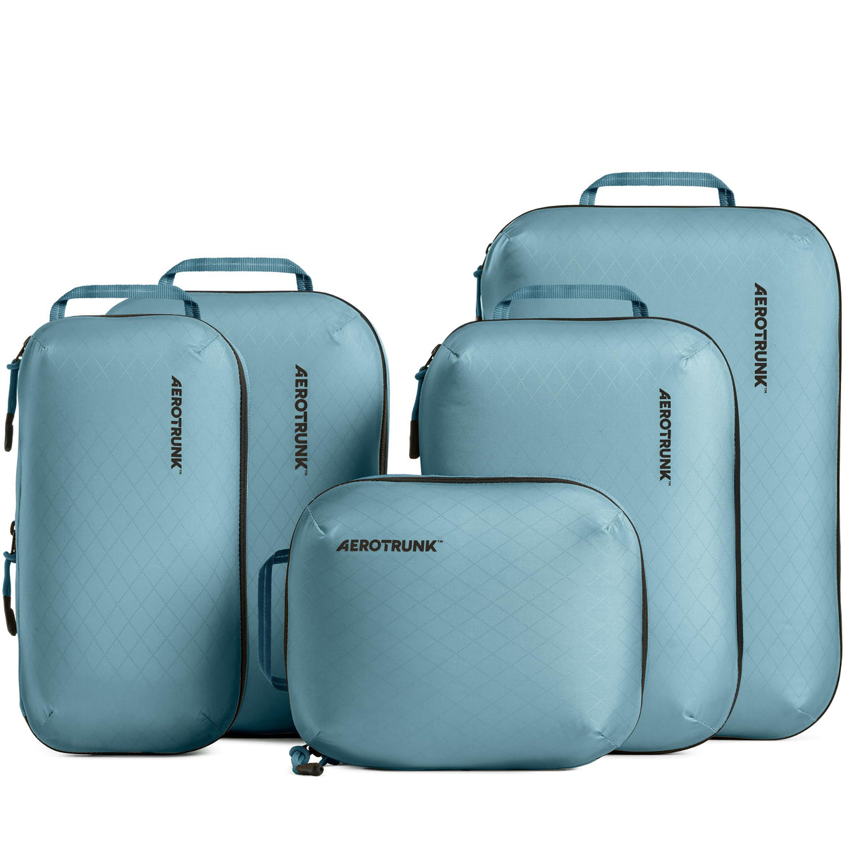 Aerotrunk Ultralight Compression Packing Cubes for Travel, 6-Pack, Grey