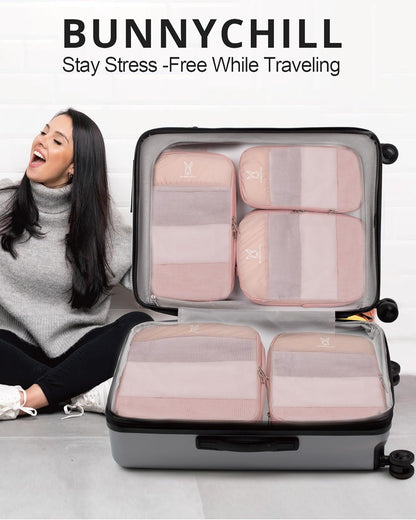 6/8 Set Space Saving Compression Packing Cubes Lightweight Packing Cube
